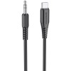 Кабель Borofone BL8 USB Type-C - 3.5 Jack (1 м, черный)