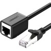 Удлинитель по витой паре Ugreen NW122 11279 RJ45 - RJ45 (1 м, черный)